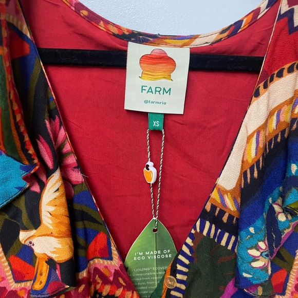 FARM Rio Patchwork Tapestry Ankle Dress (XS/S) NWT - Picture 4 of 11